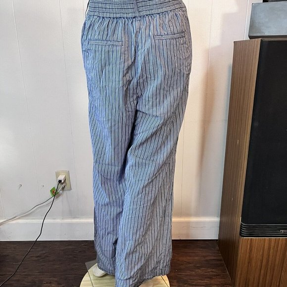Women's Wide Leg Pants - A New Day Blue Stripped. Size Large - Picture 5 of 7